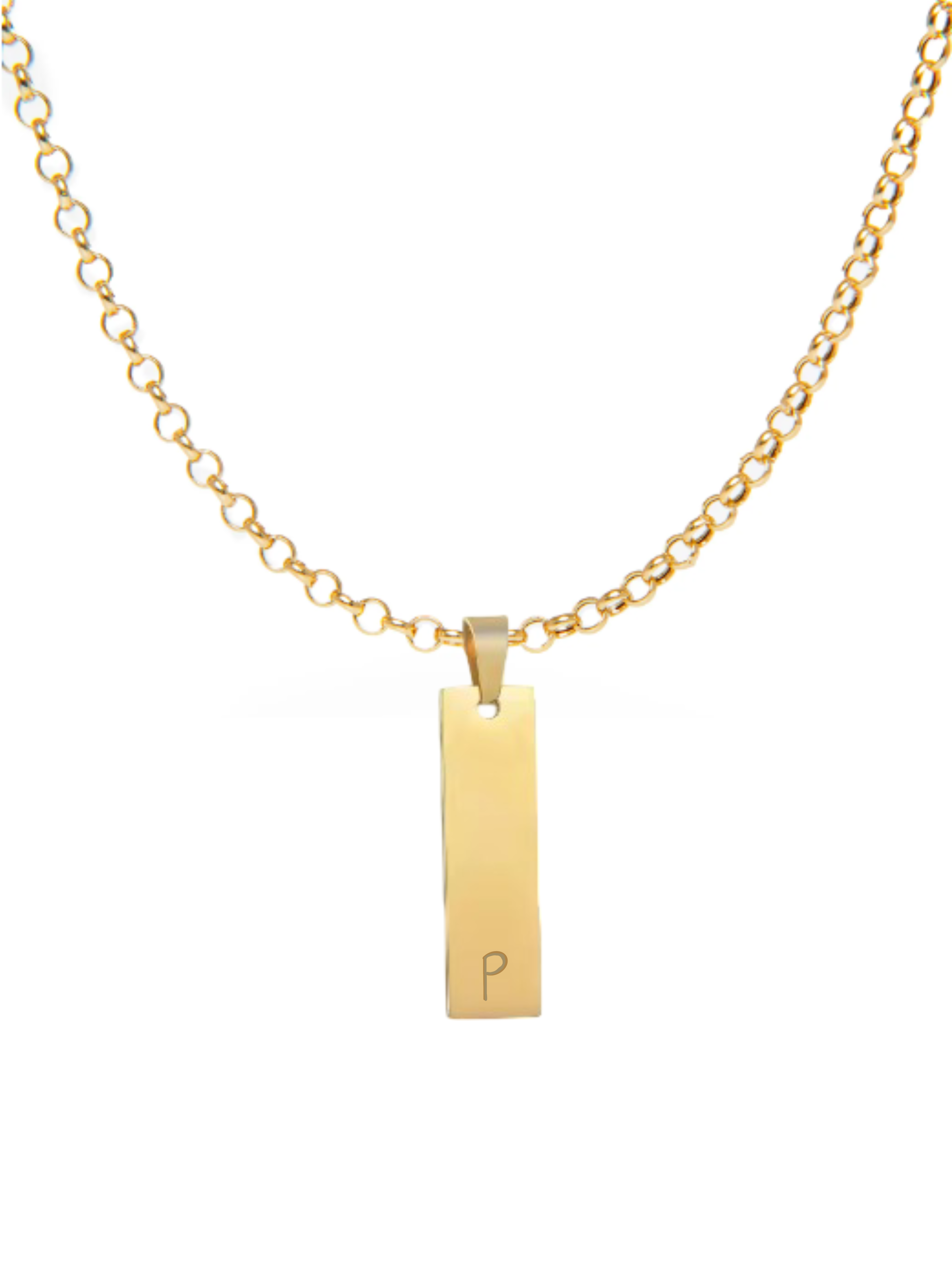 PLATH | Collar Rectangular Grabado a mano