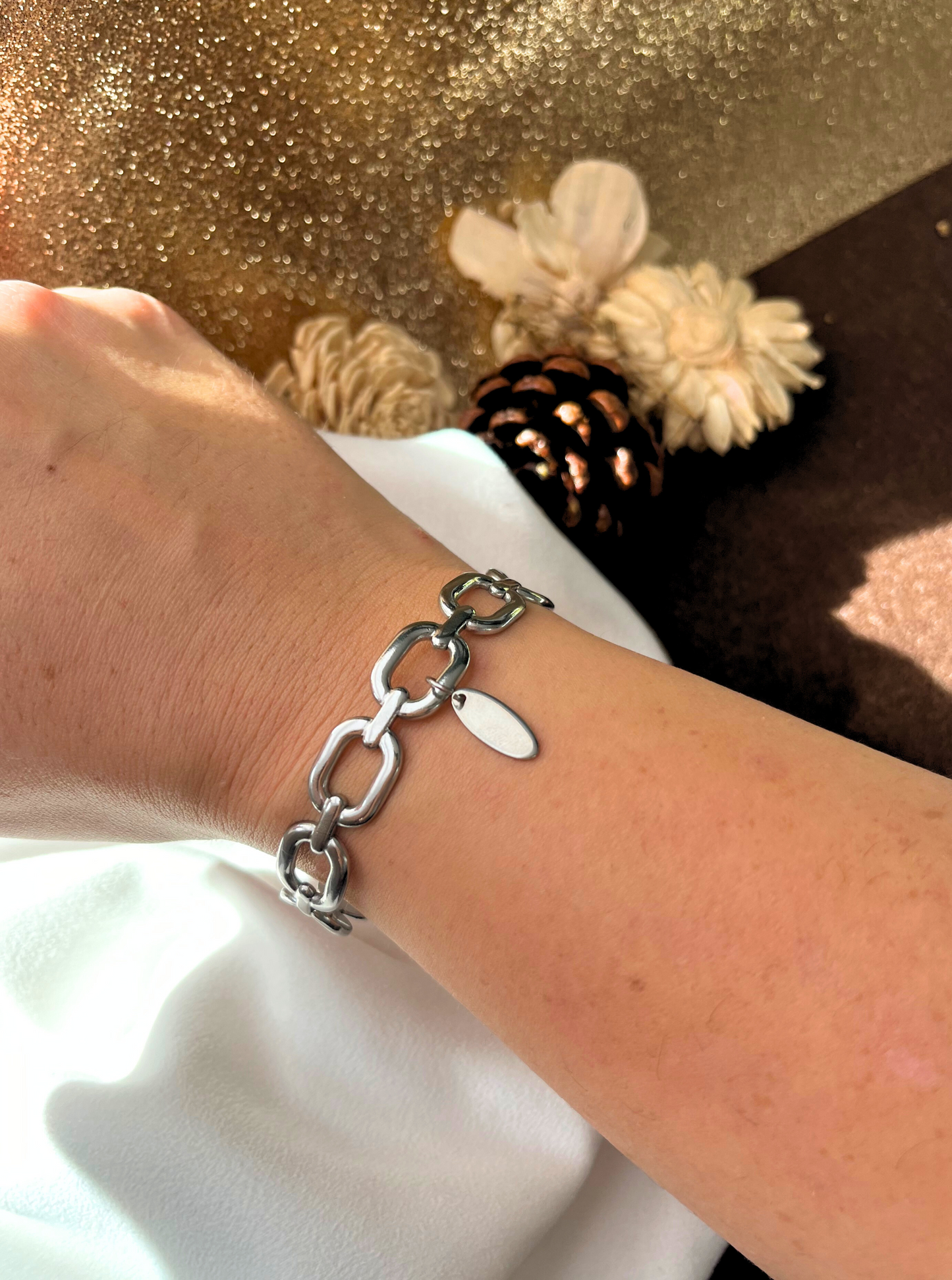 HIDNA | Brazalete plateado griego