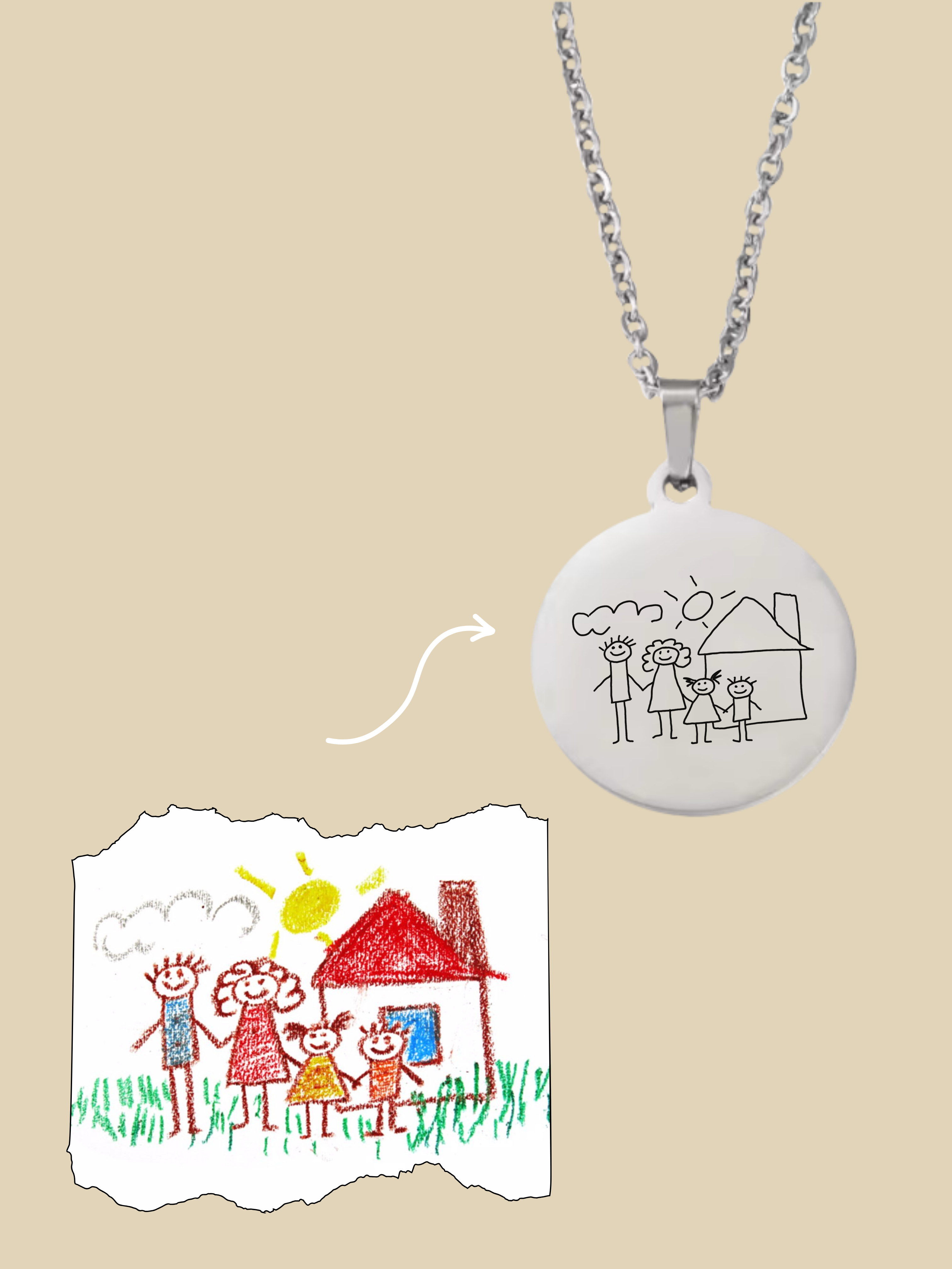 GERDA | Collar Grabado con Dibujo