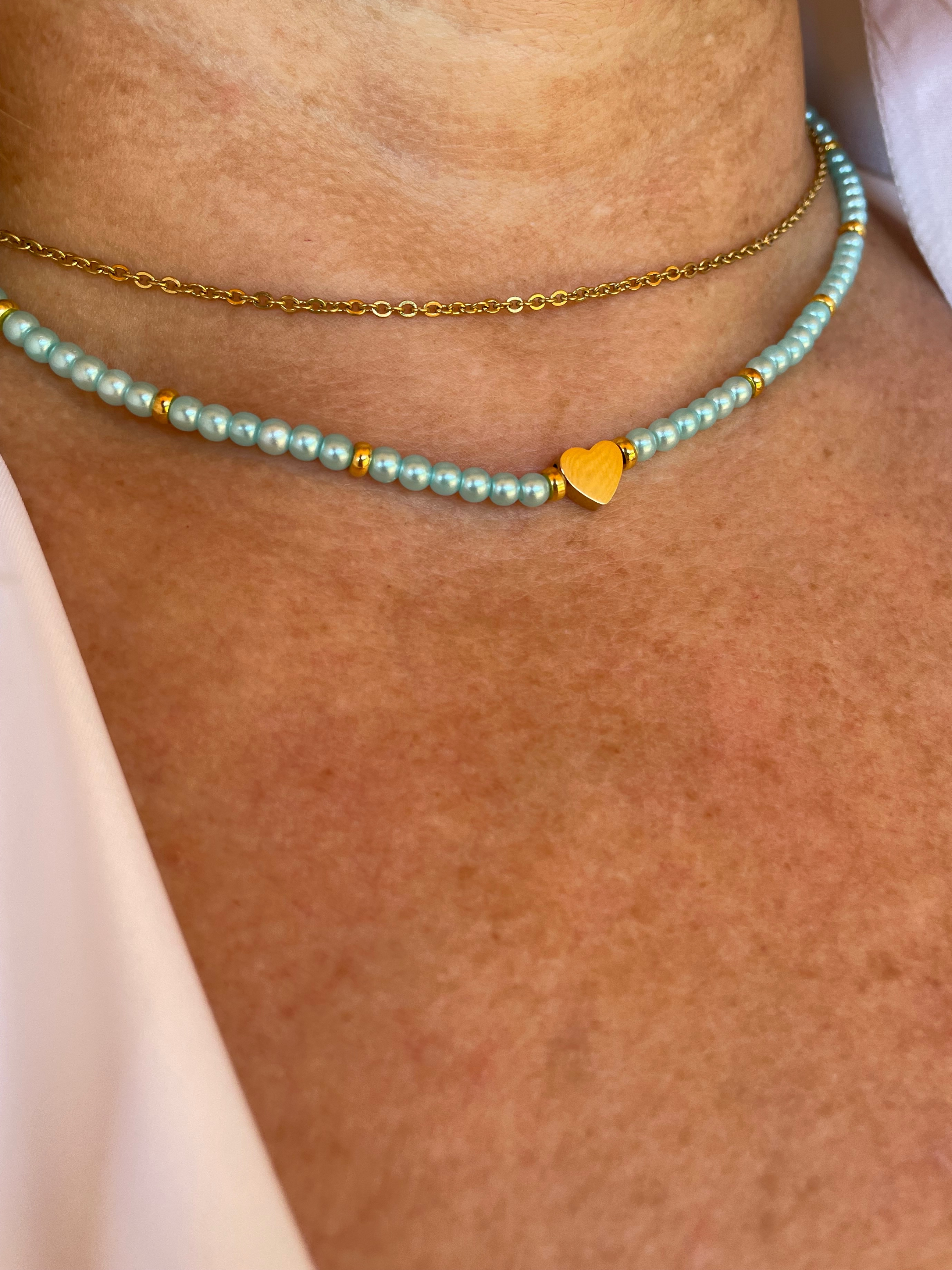 CONSTANZA | Collar Abalorios en Acero Inoxidable