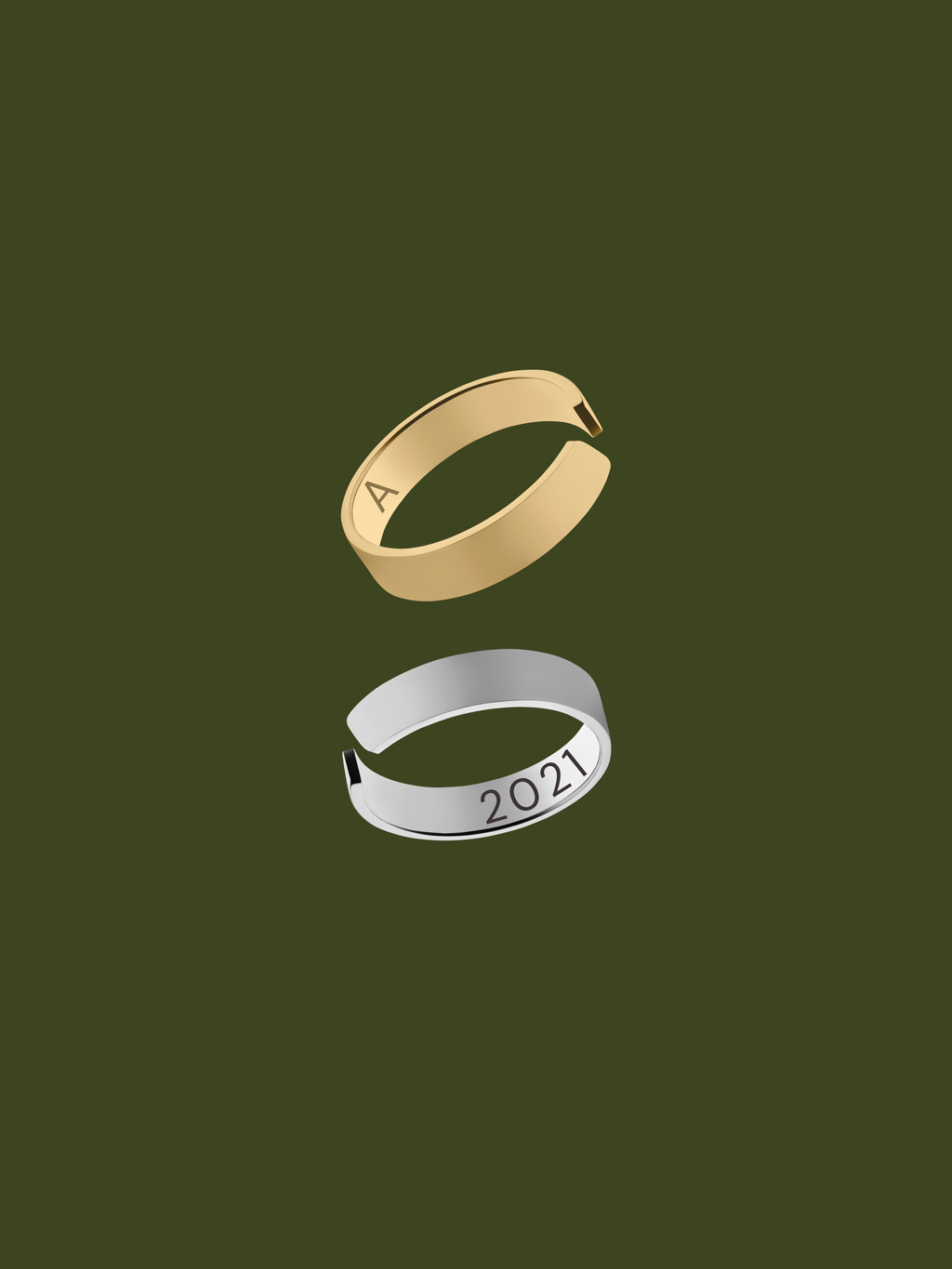 ALMA | Iniciais do anel gravadas a man