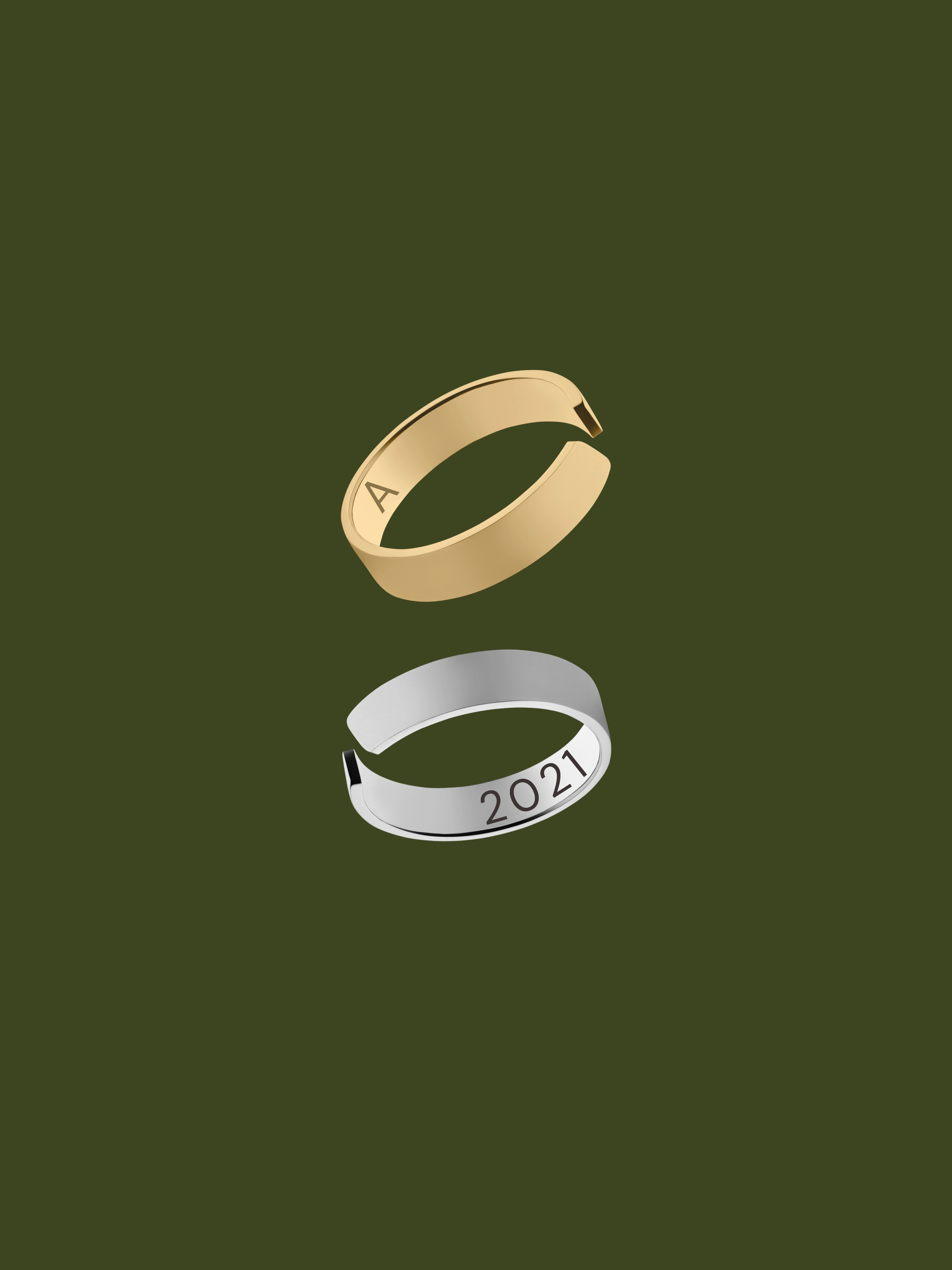 SOUL | Anillo Acero Inoxidable Grabado a Mano