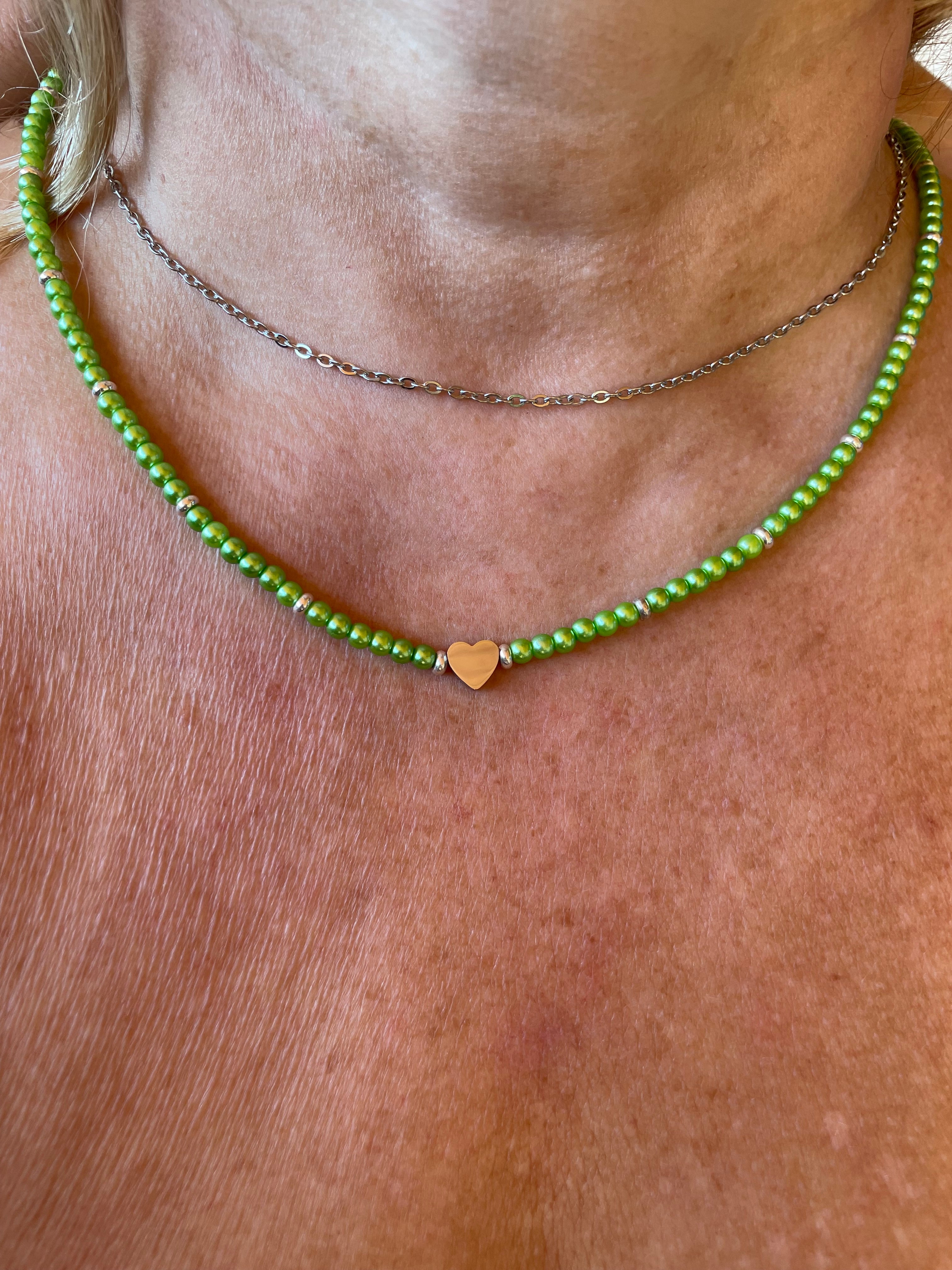 CONSTANZA | Collar Abalorios en Acero Inoxidable