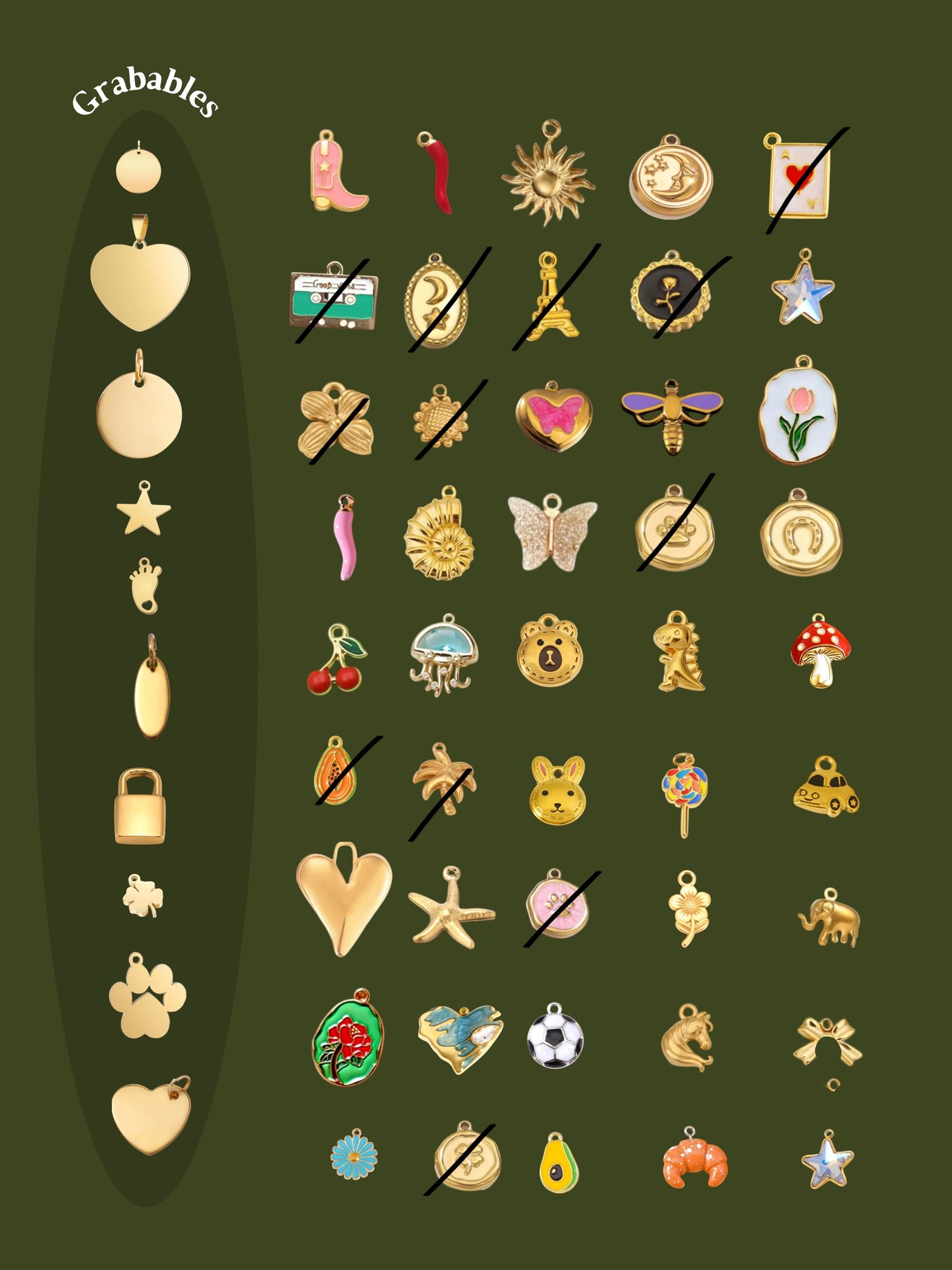 Charms individuales | Colgante Grabable