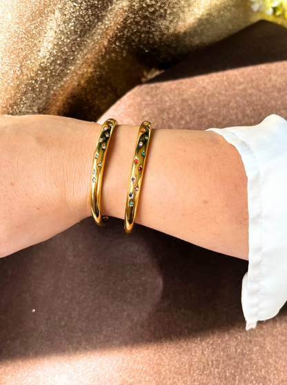 MARGA | Brazalete diamantitos blancos