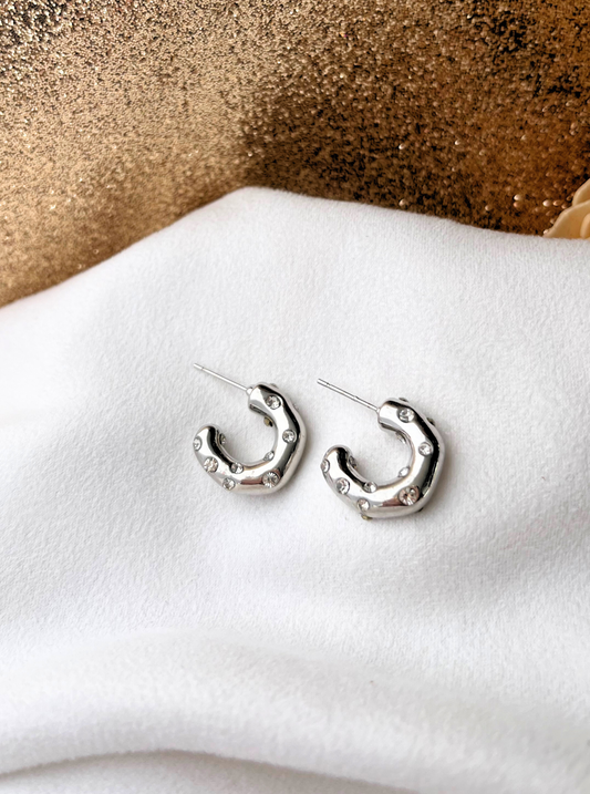 MARGA | Pendientes diamantitos blancos