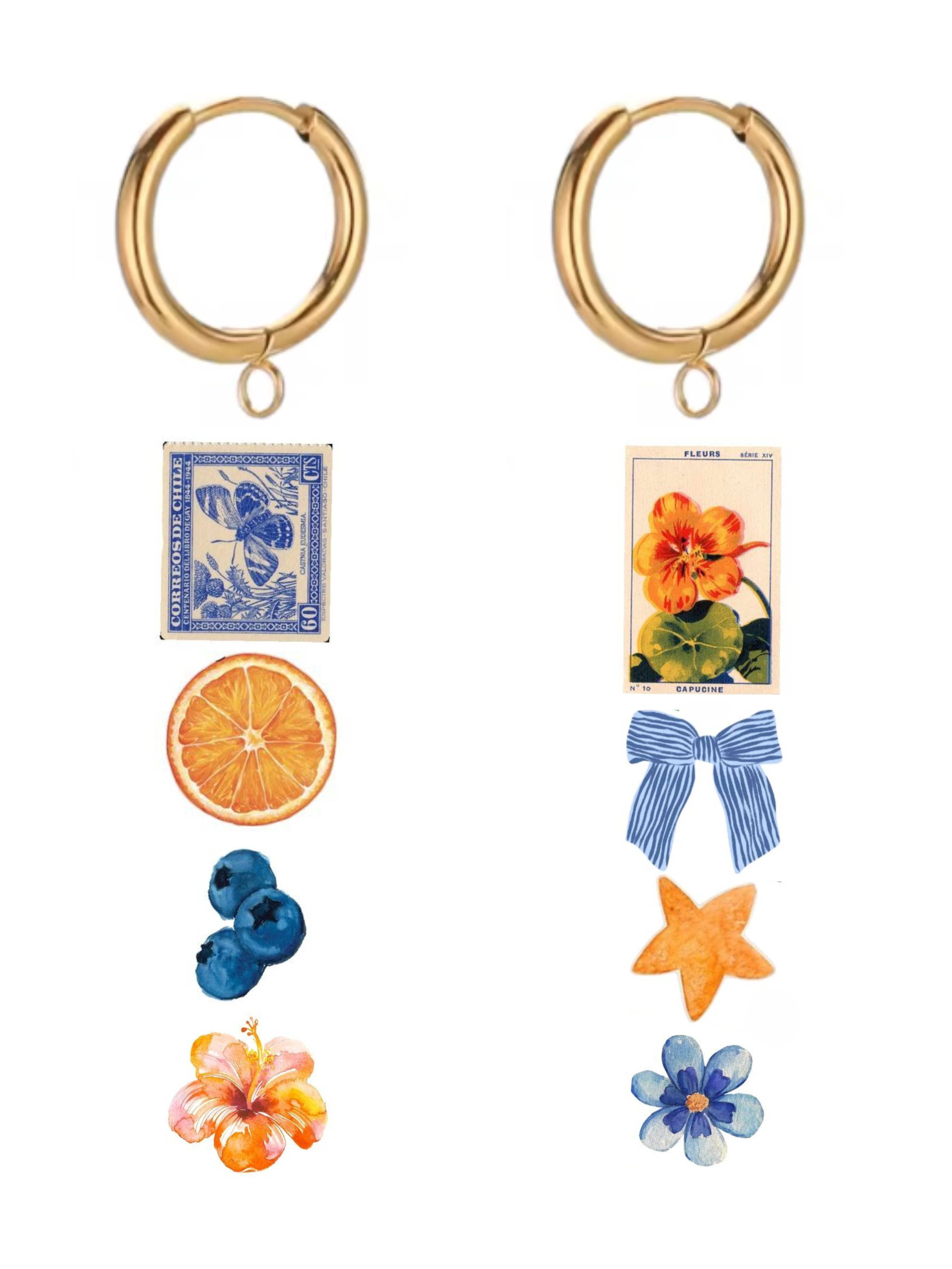 ARLIVI's | Pendientes Orange&Blue