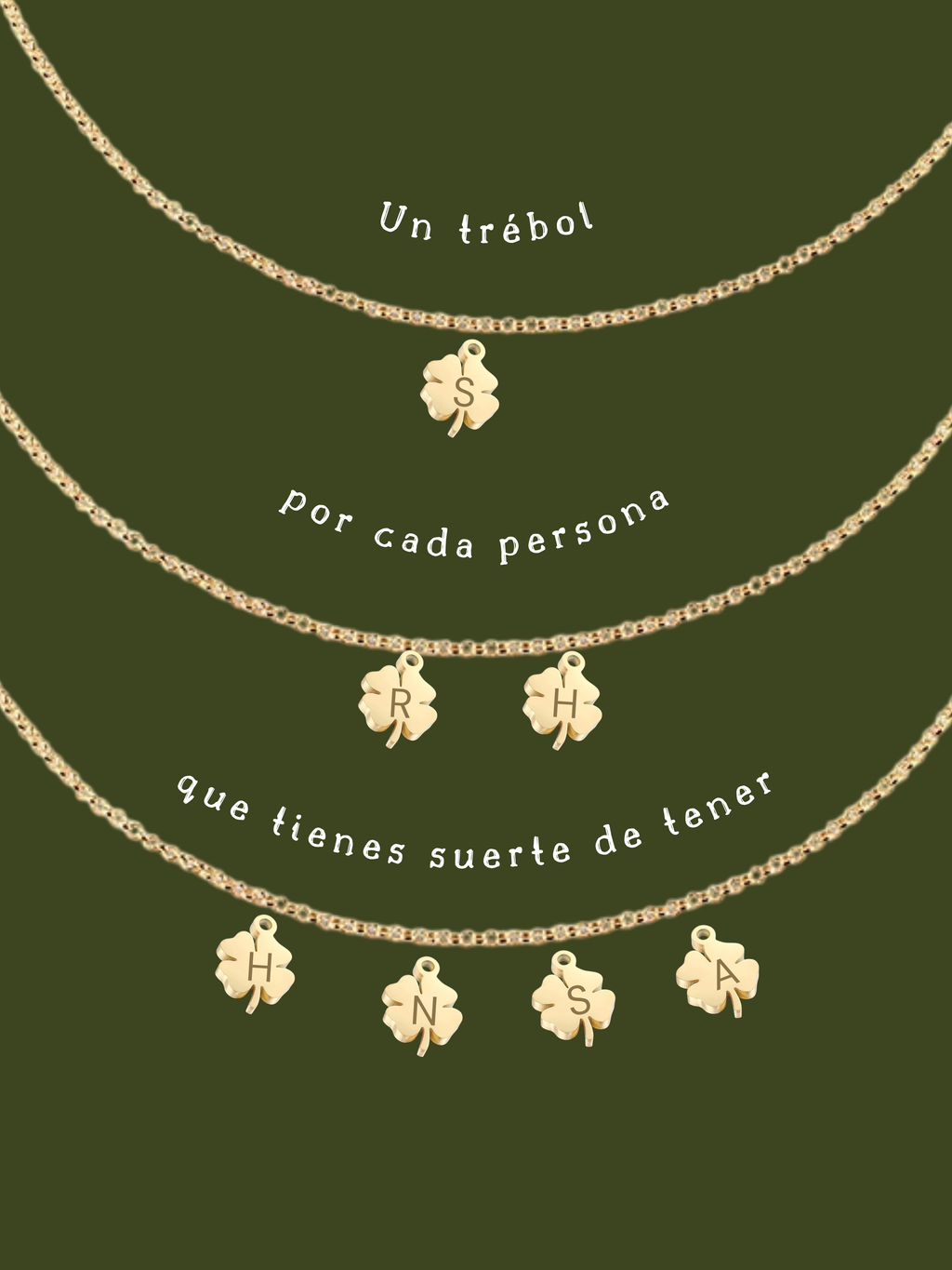 TRÉBOL ❀ | Collar Ovalado