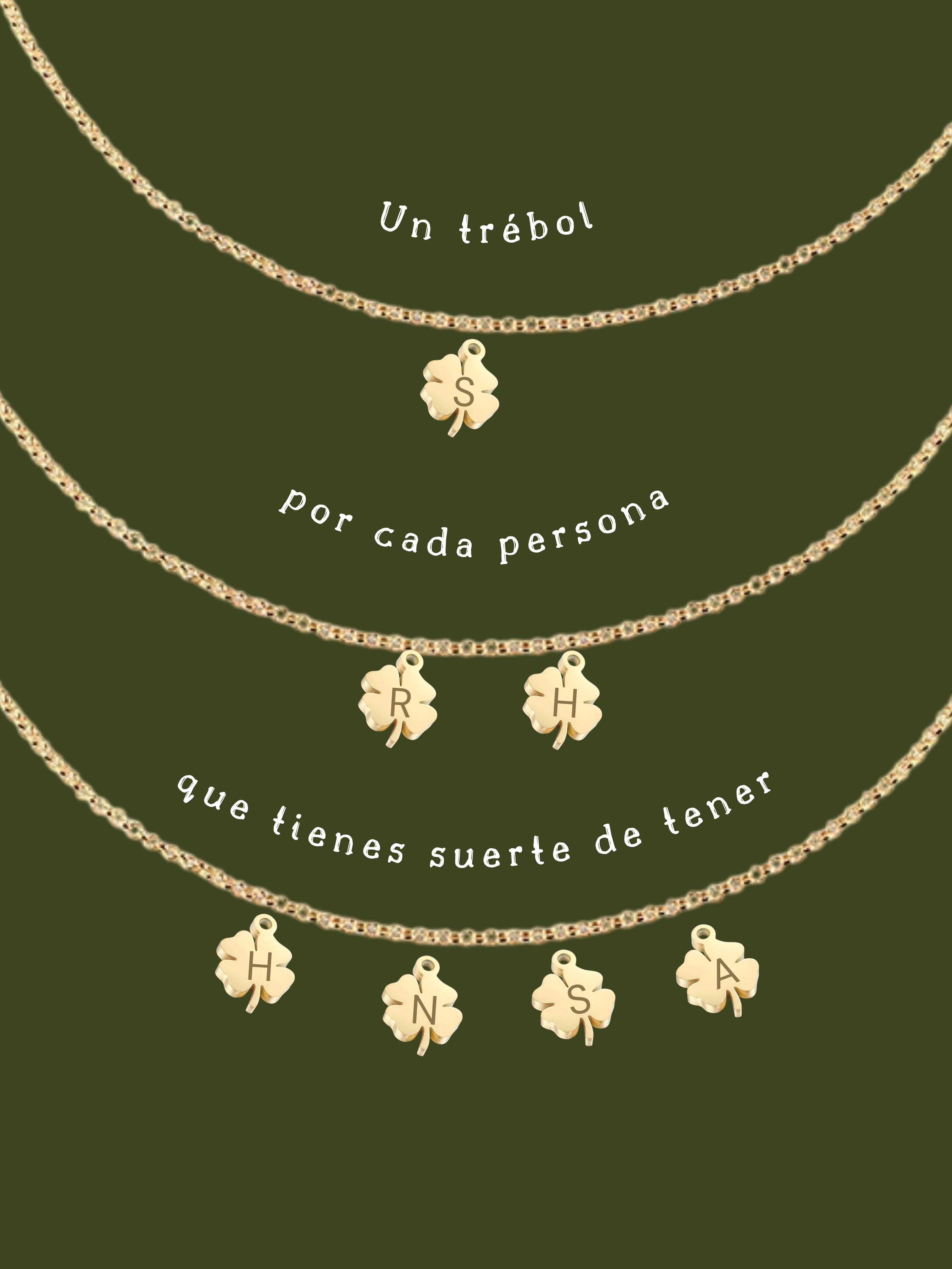 TRÉBOL ❀ | Collar Ovalado